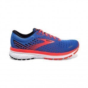 BROOKS GHOST 13 Femme - Blue / Coral / White